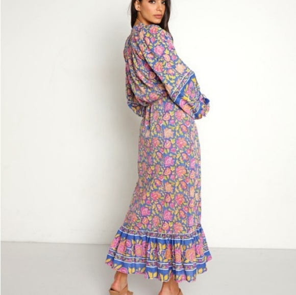 NWT Cleobella Hilo Kaftan Dress /Tahiti Block Print / Size Medium - Picture 2 of 12